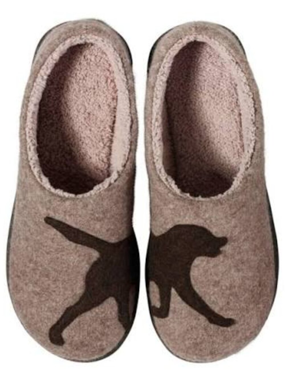 L.L. Bean Daybreak Scuffs, Motif in Taupe/Chocolate Dog - NWOT